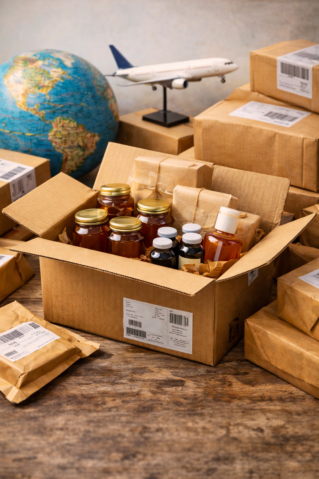 Bee products ready for shipment